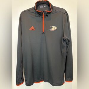 Adidas Men’s Anaheim Ducks Quarter Zip - Size L - great Gently Used Condition